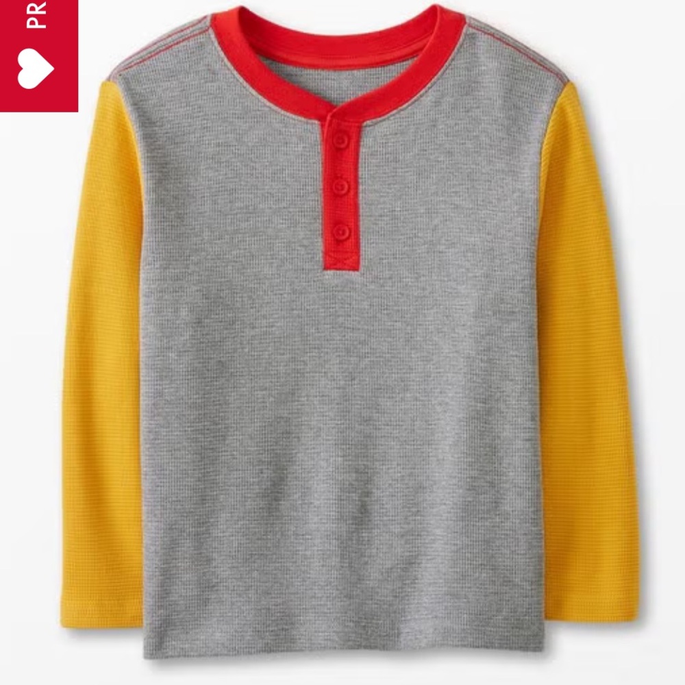 Hanna Andersson colorblock thermal henley